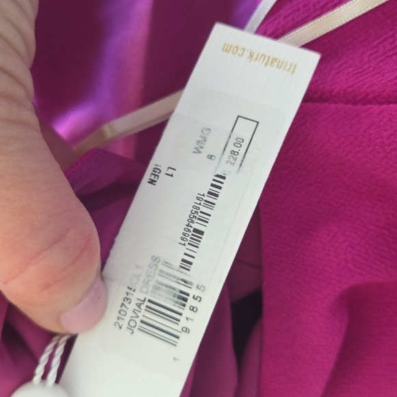 Trina Turk Dress 8 Jovial Halter-Neck Magenta NWT $228 - Picture 9 of 9